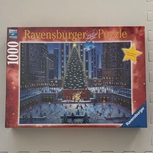 Ravensburger Festive Ice Rink Puzzle in Red, Blue and Gold